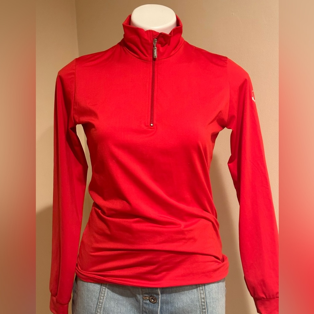 Vist SKI LONG SLEEVE FLEECE BLOUSE HALF Zip MADE IN ITALY Sz M